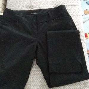 White House Black Market Womens 4 Dress Pants Solid Black Straight Leg Trousers